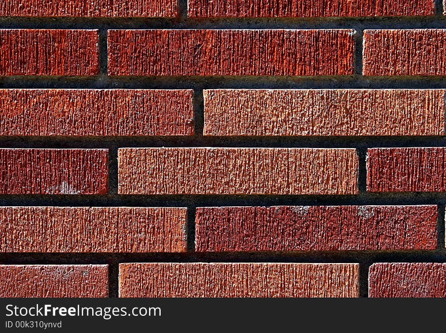 Typical red brick wall background