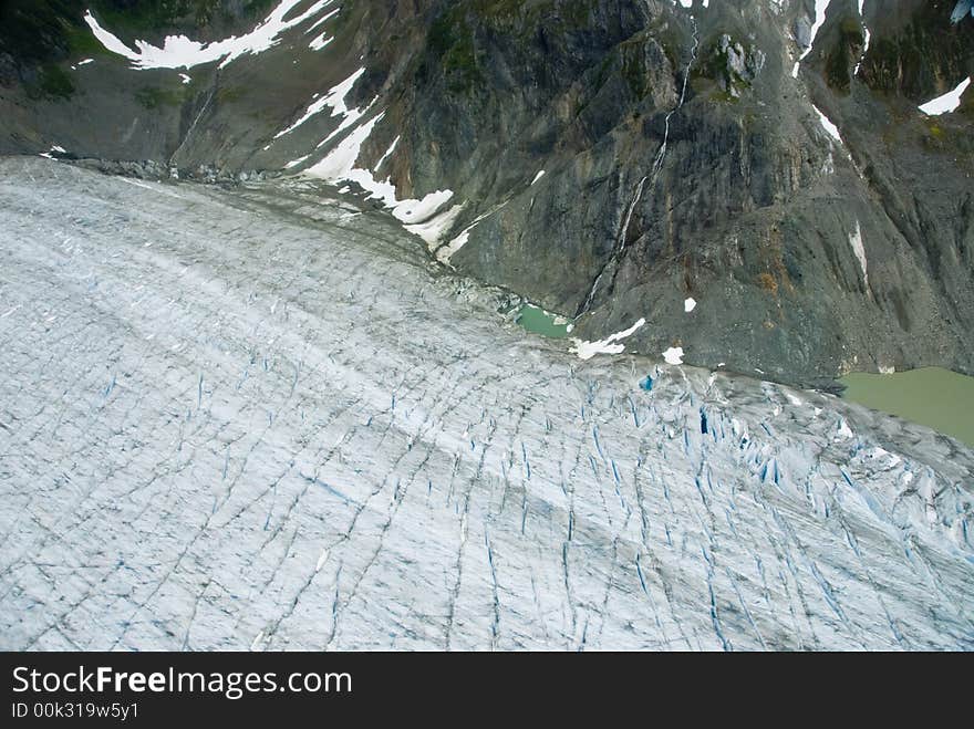 A glacier near Skagway Alaska. A glacier near Skagway Alaska