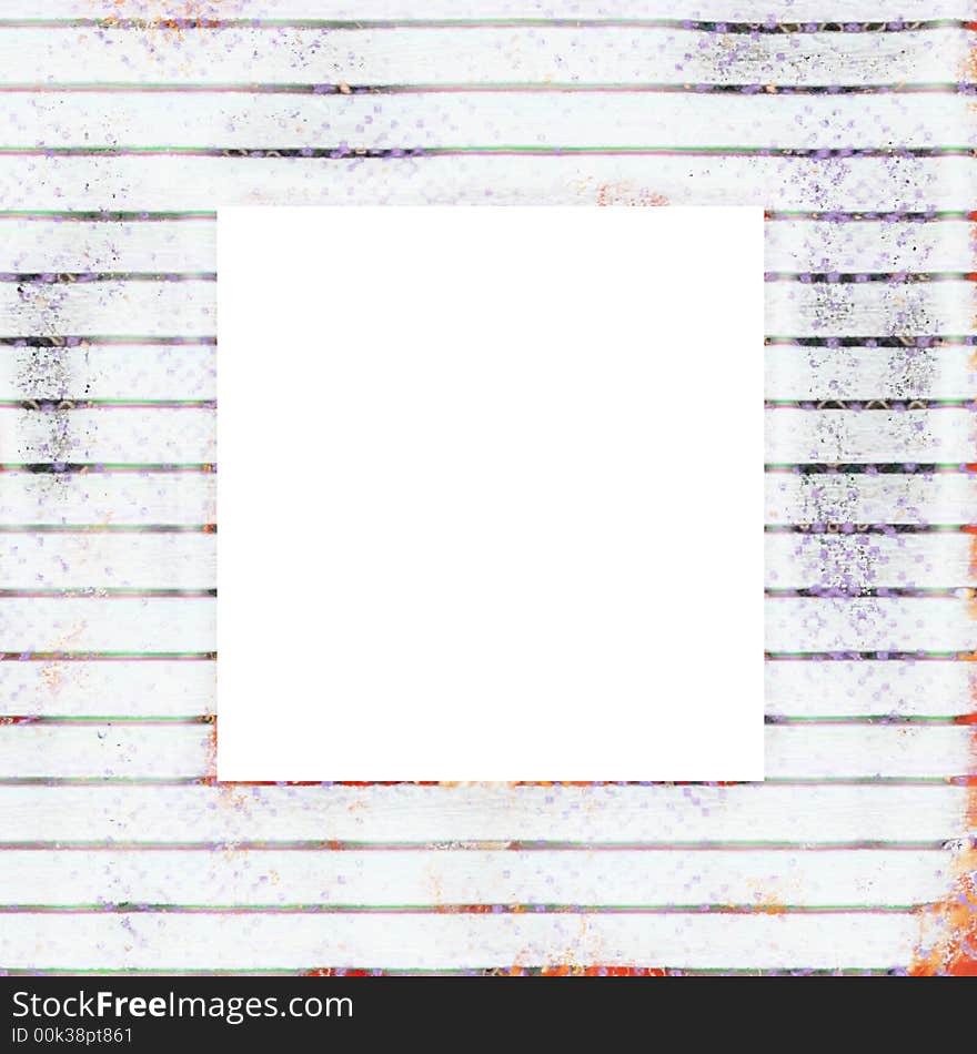 White Striped Textured Frame