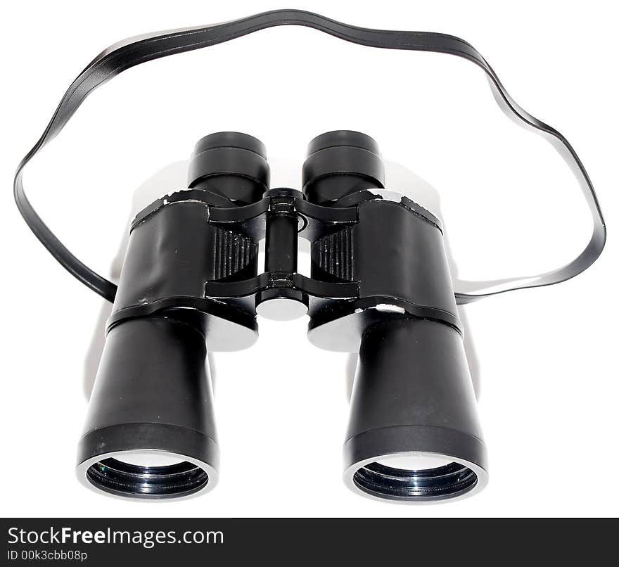 Smart binocular image on the white background