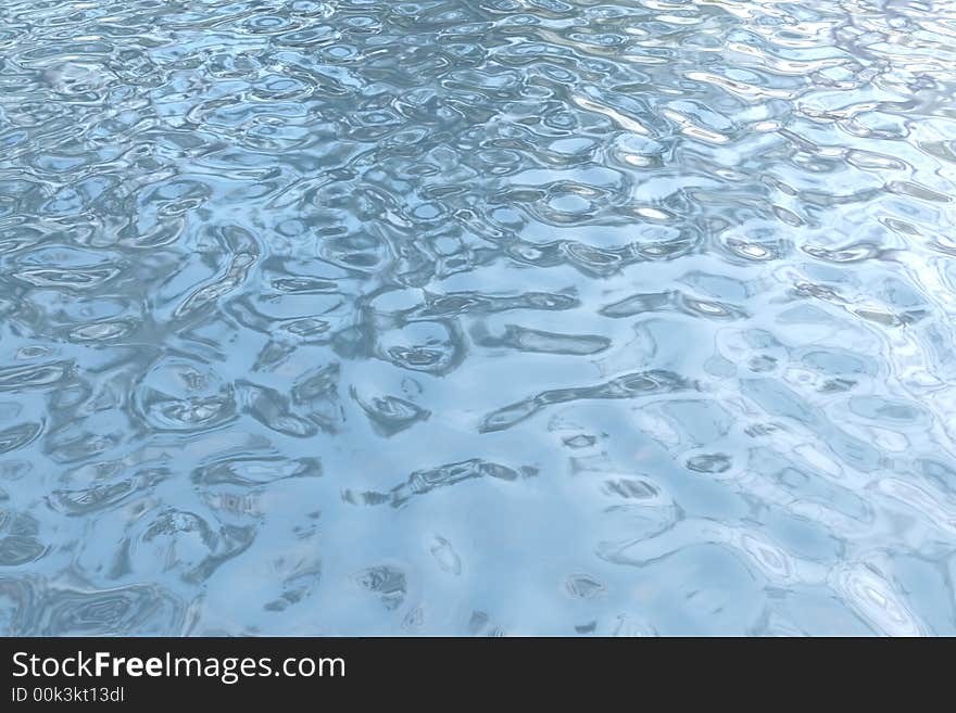 Blue water. ripples texture. 3d model