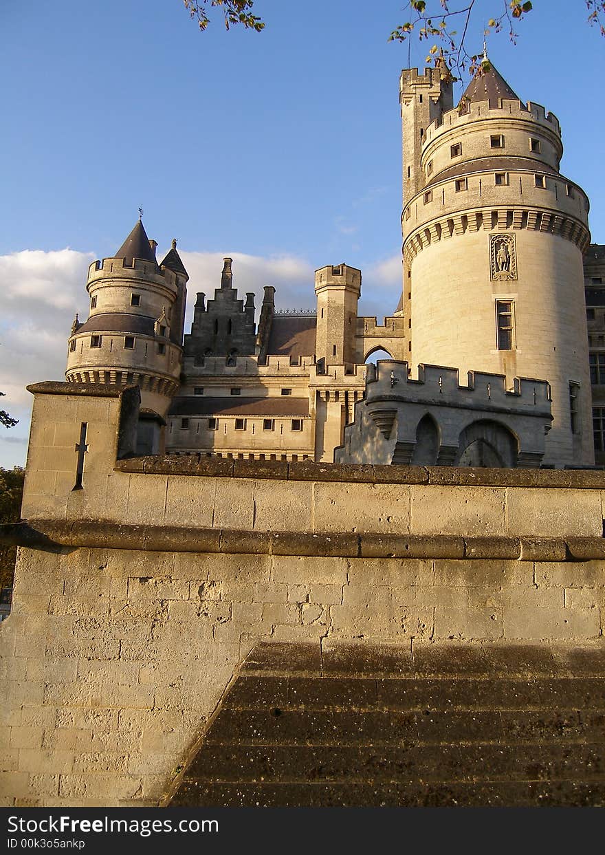 Old fortified Castle, rebuild by Viollet Le Duc. Old fortified Castle, rebuild by Viollet Le Duc