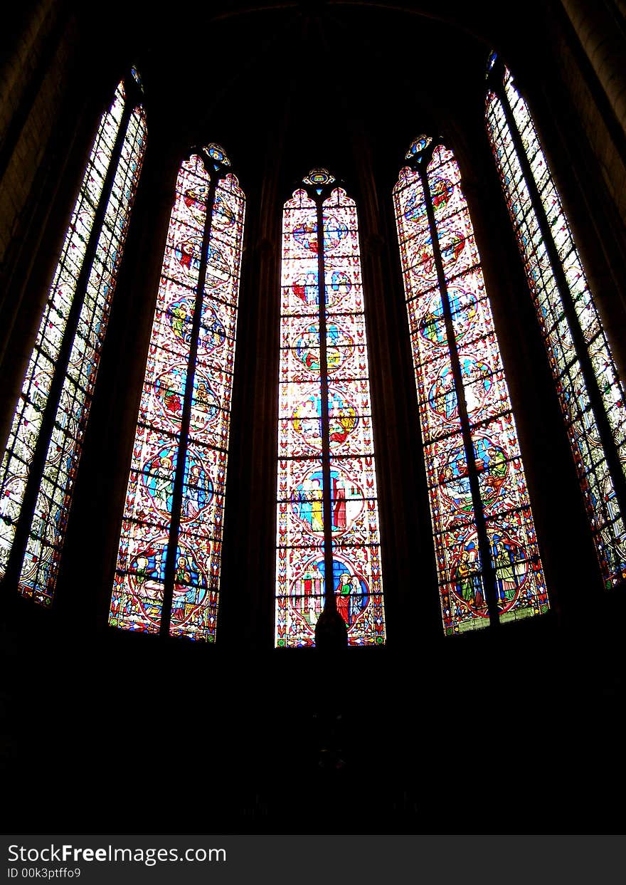 Cathedral of Meaux stained glass. Cathedral of Meaux stained glass