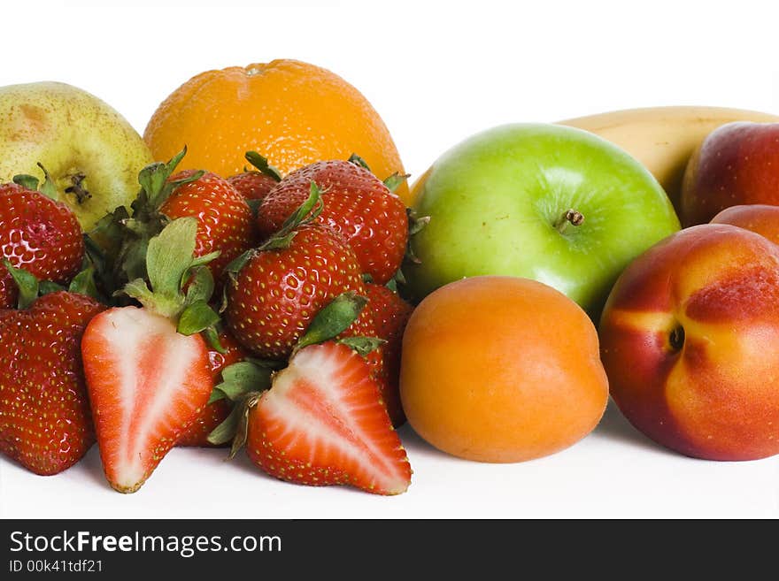 Fruits isolated on a white background