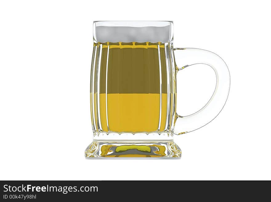 Isolated beer mug