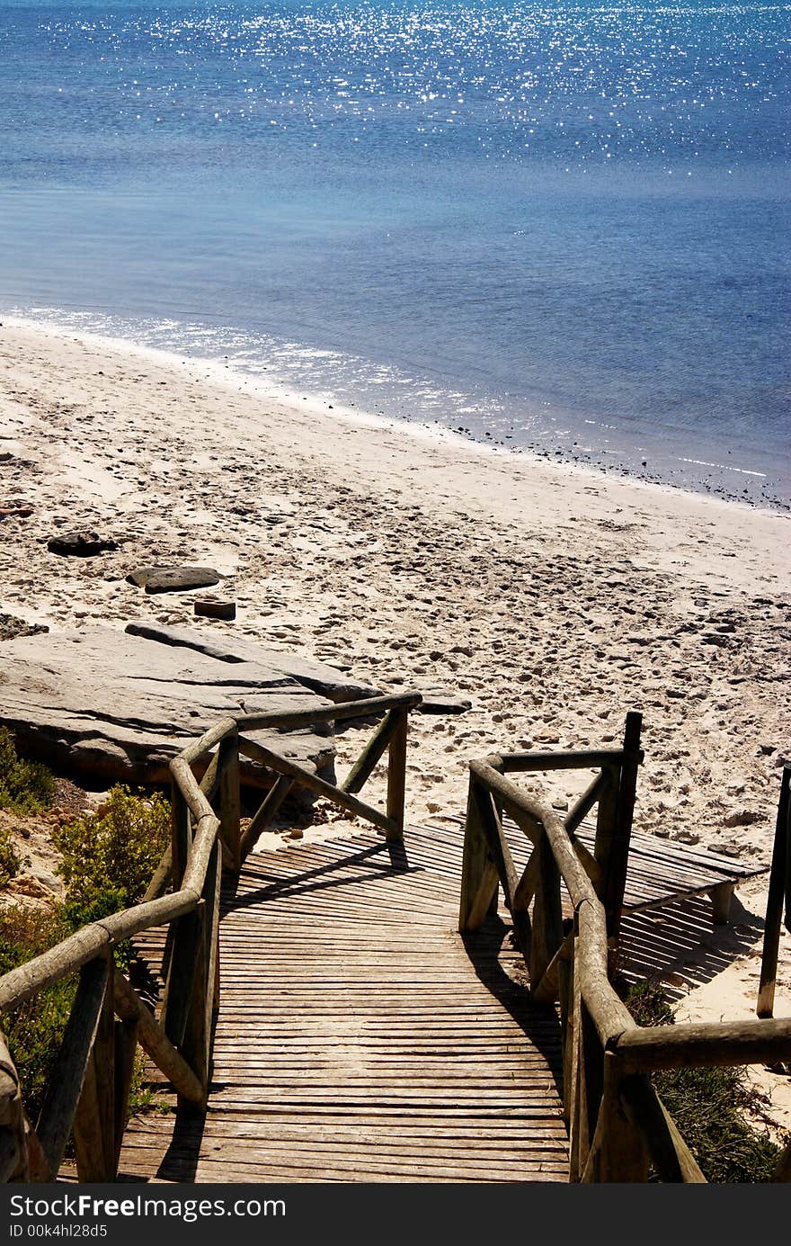 Wooden Path To The Beach