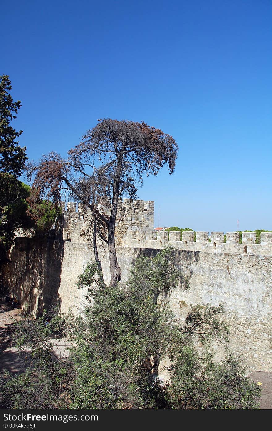 Ancient destroyed building in