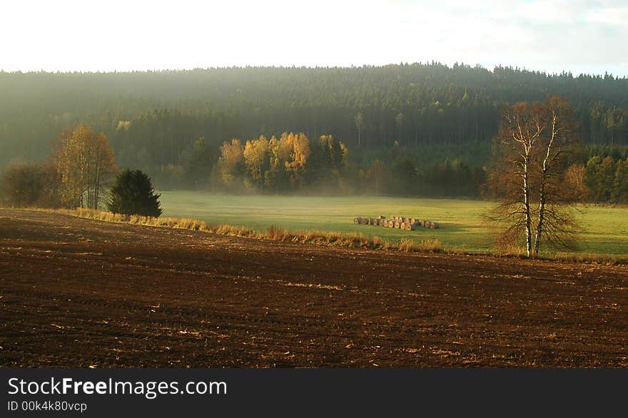 A typical countryside in autumn  in czech republic. A typical countryside in autumn  in czech republic