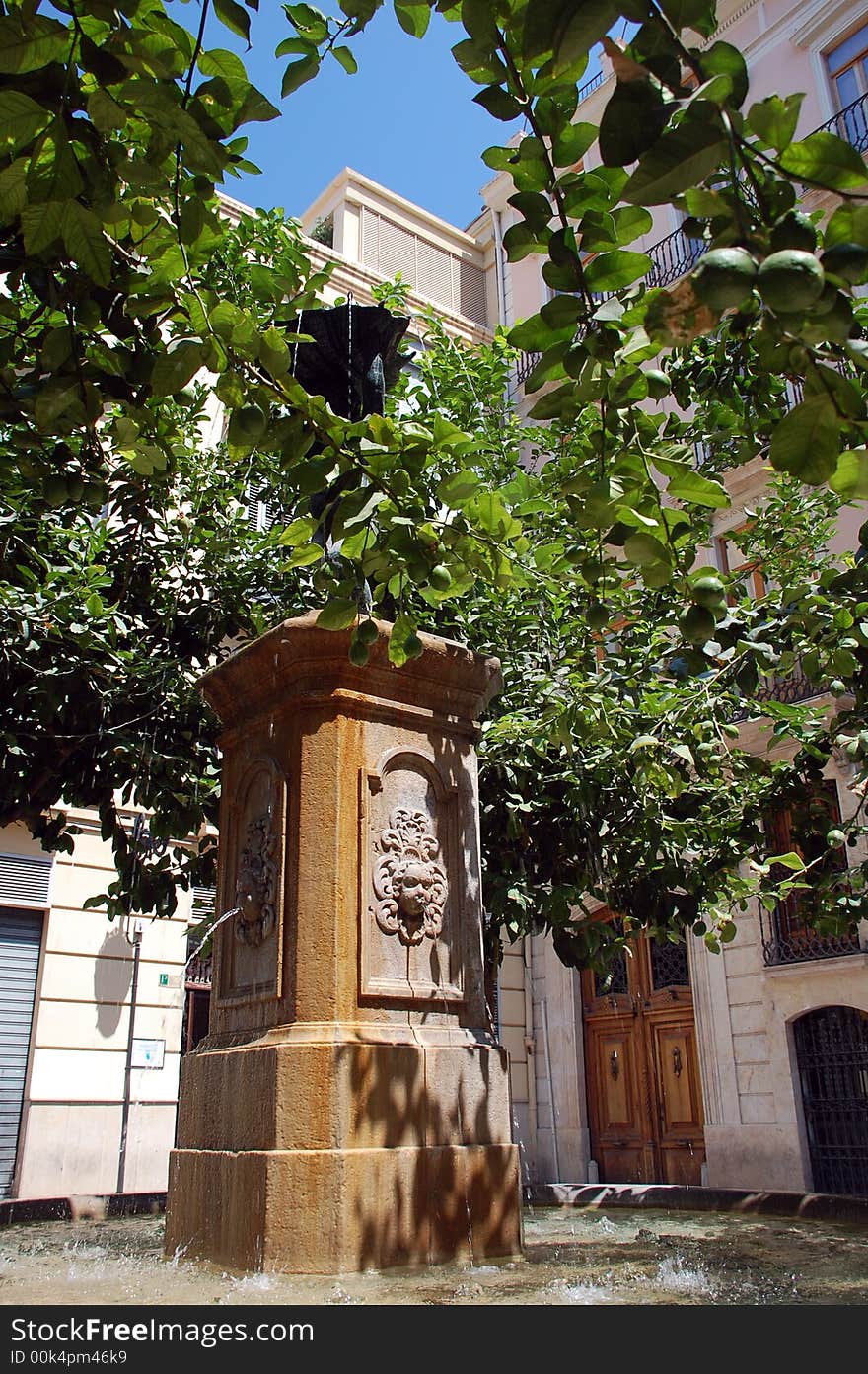 A spring in a street in valenc