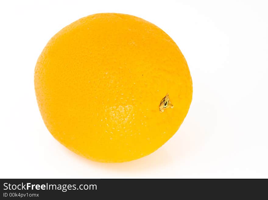 Perfect orange isolated over white background without shadow