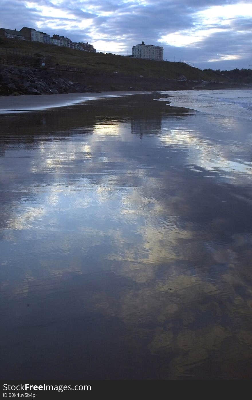 Scarborough beach in the evening sunset. Scarborough beach in the evening sunset