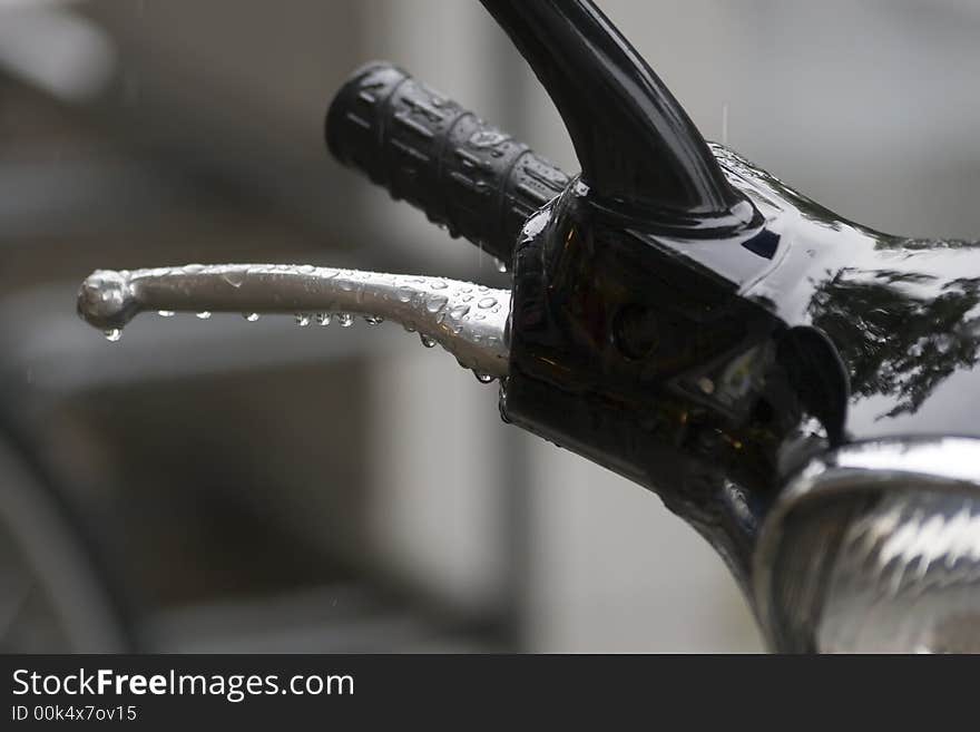 Water Drops On A Scooter