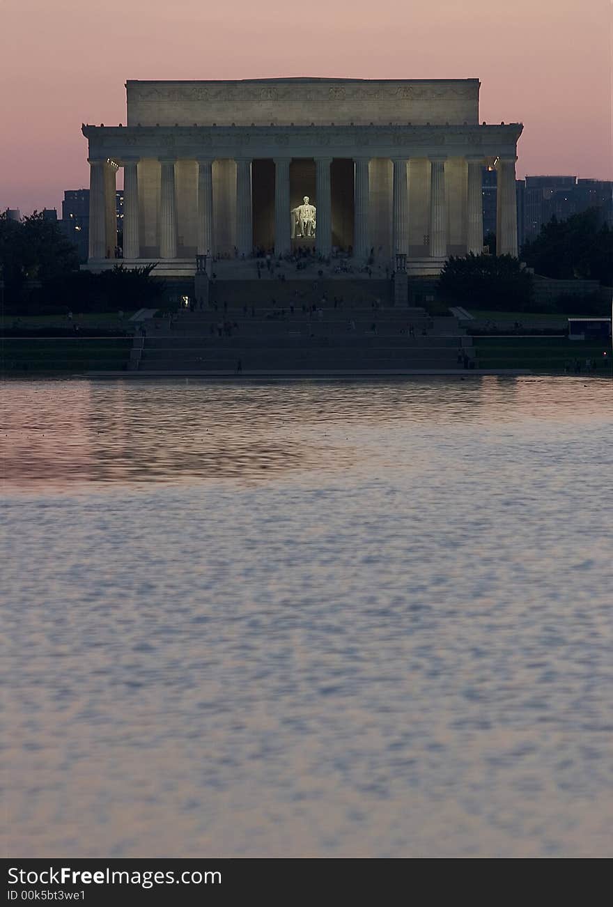 Lincoln Memorial at Sunset