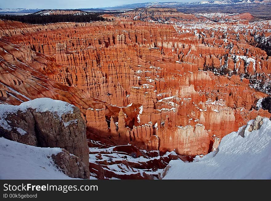 Bryce Canyon Utah Late Afternoon in Winter. Bryce Canyon Utah Late Afternoon in Winter