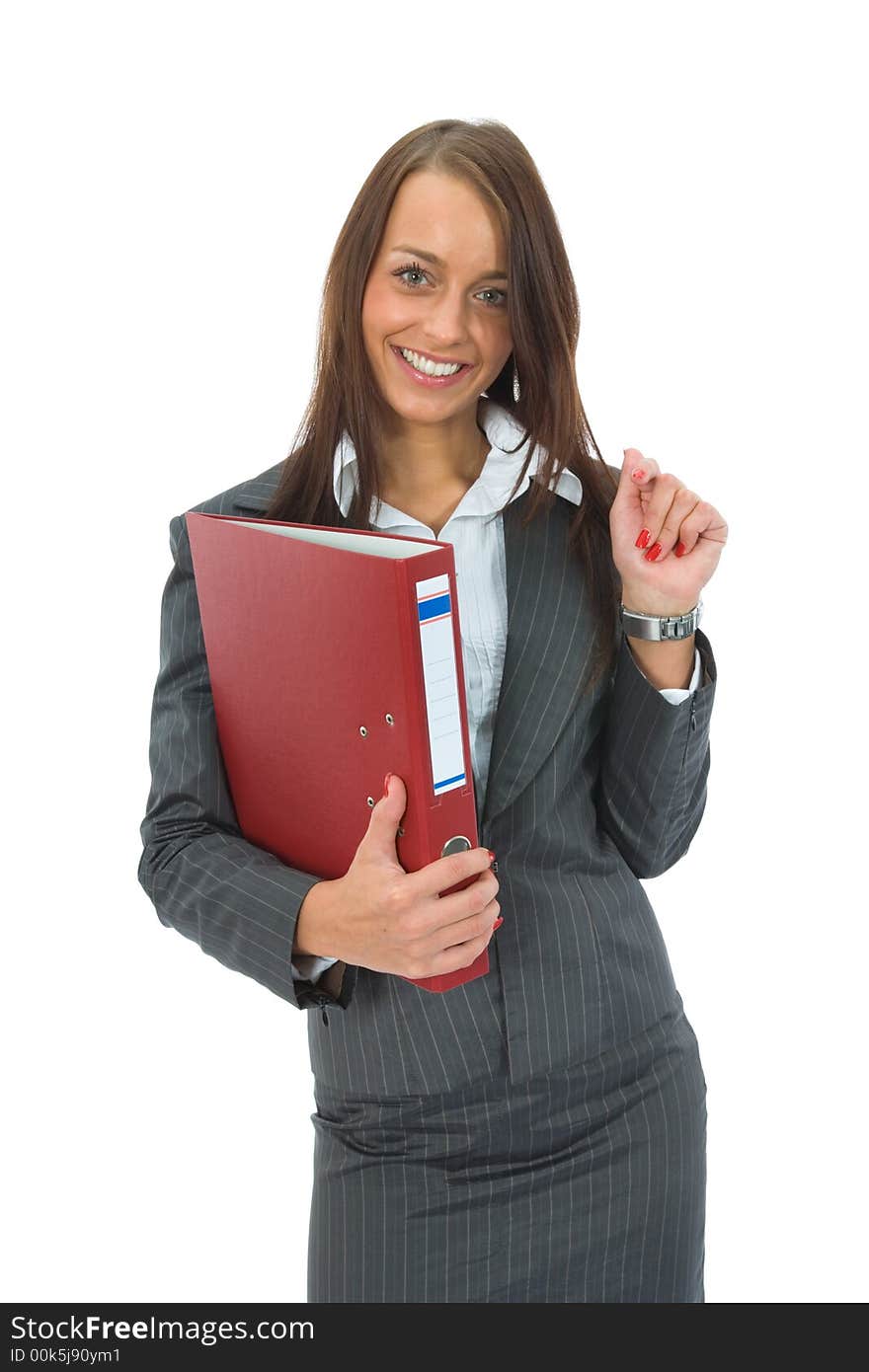 Business Woman With Folder