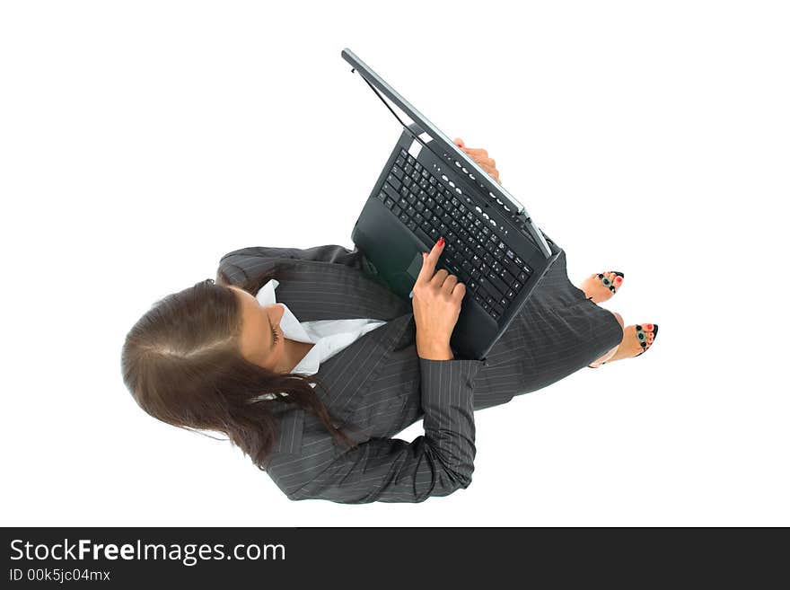 Business woman and laptop