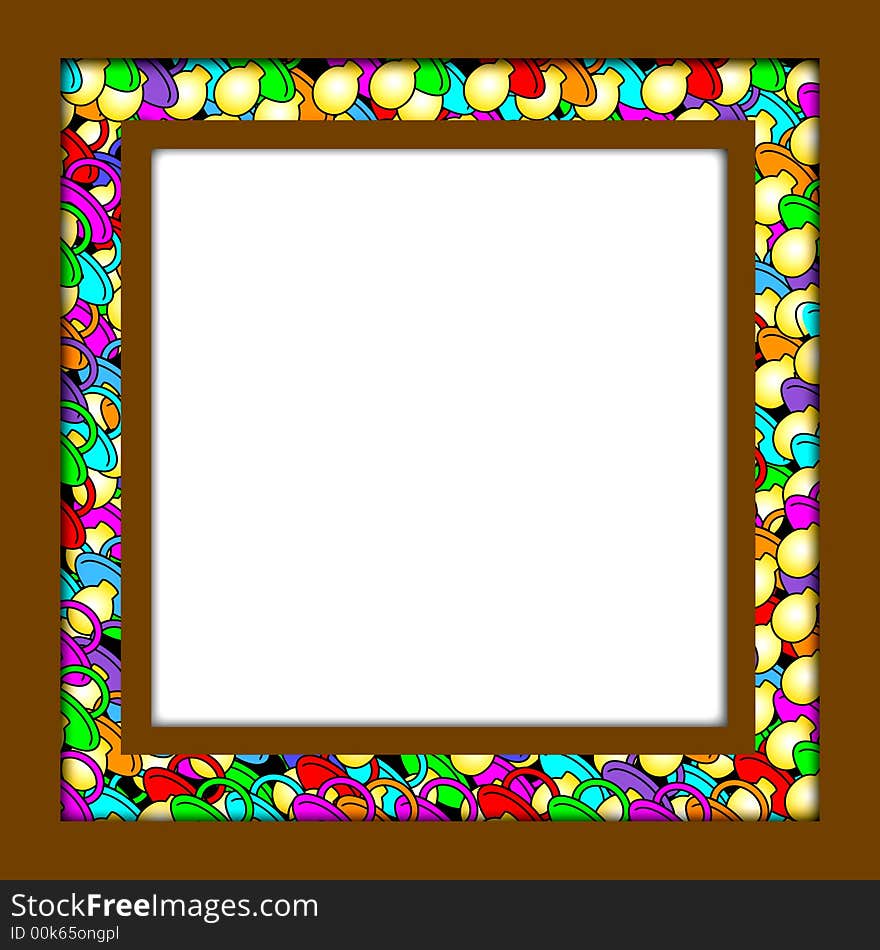 Frame With Soother-border