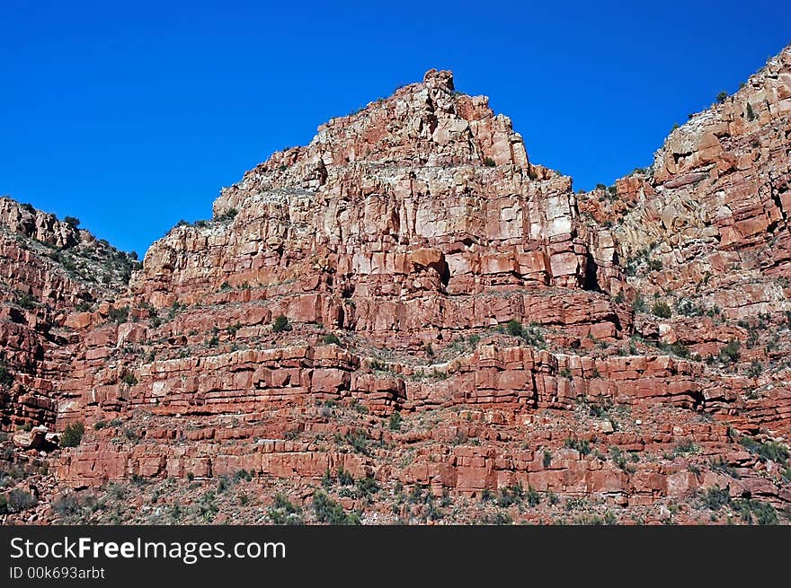 Verde Canyon Mountain from Train in Arizona