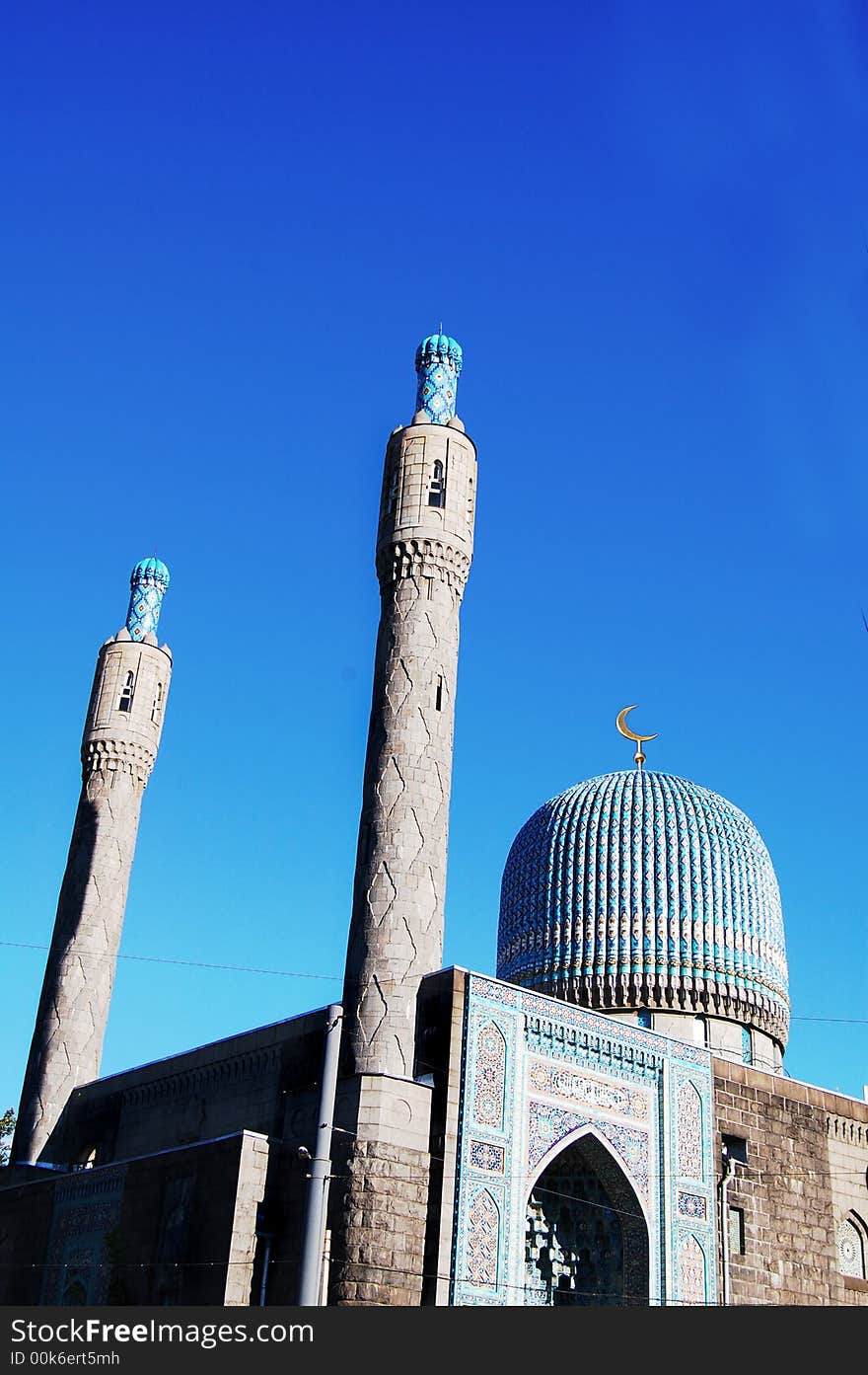 Mosque in Saint-Petersburg, Russia, near metro Gorkovskaya.