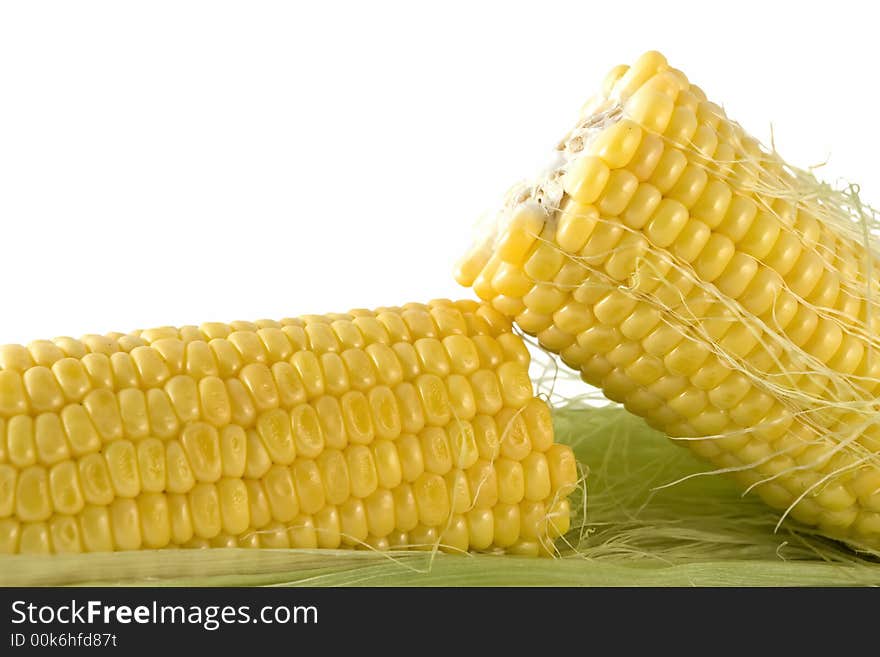 Corn isolated on white background.