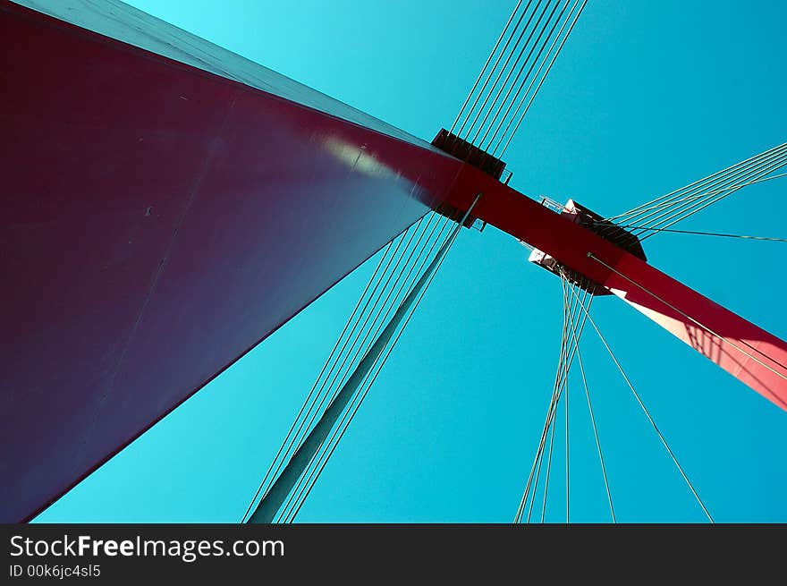 Famous iron bridge of rotherdam city the netherlands. Famous iron bridge of rotherdam city the netherlands