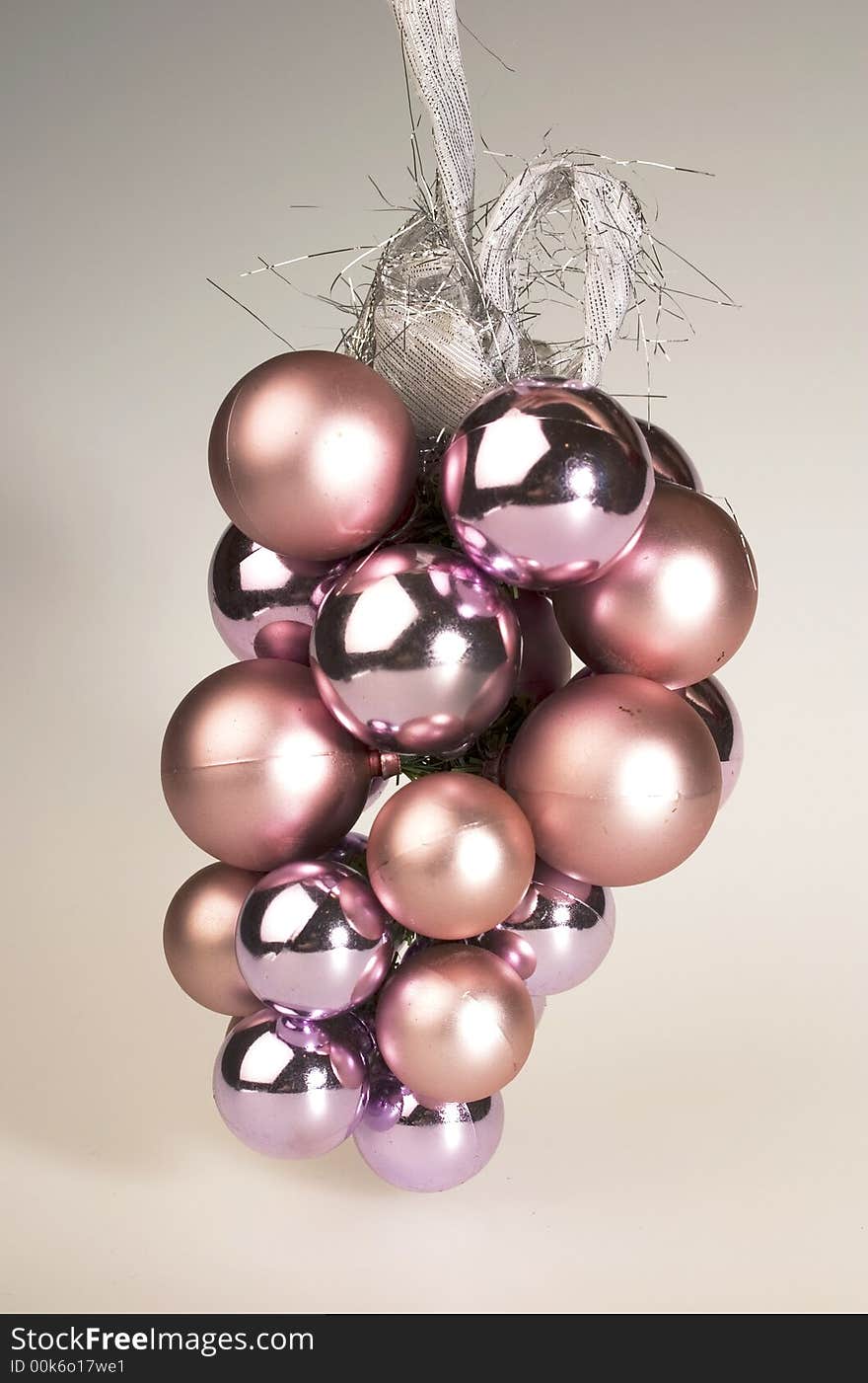 Christmas-tree decoration: a cluster of spheres in the form of a grape brush. Christmas-tree decoration: a cluster of spheres in the form of a grape brush