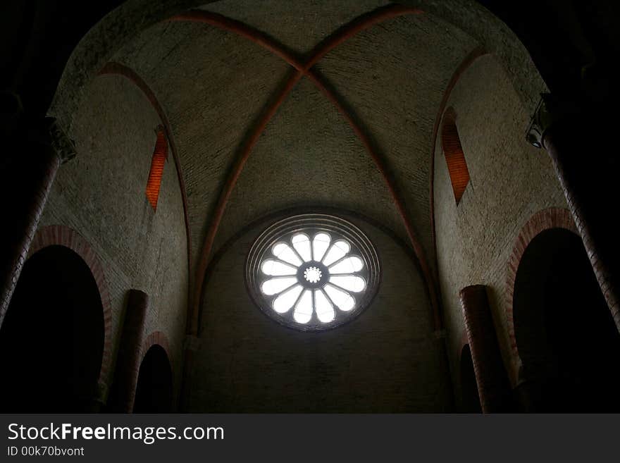 Detail of voult in Abbey Chiaravalle di Fiastra - Tolentino - Marche - Italy. Detail of voult in Abbey Chiaravalle di Fiastra - Tolentino - Marche - Italy