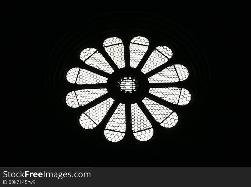 Rose window in Abbey Chiaravalle di Fiastra - Tolentino - Marche - Italy