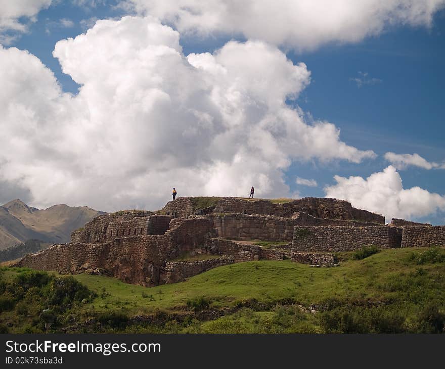 Puca Pucara, Ancient Inca fortress, Cuzco, Peru