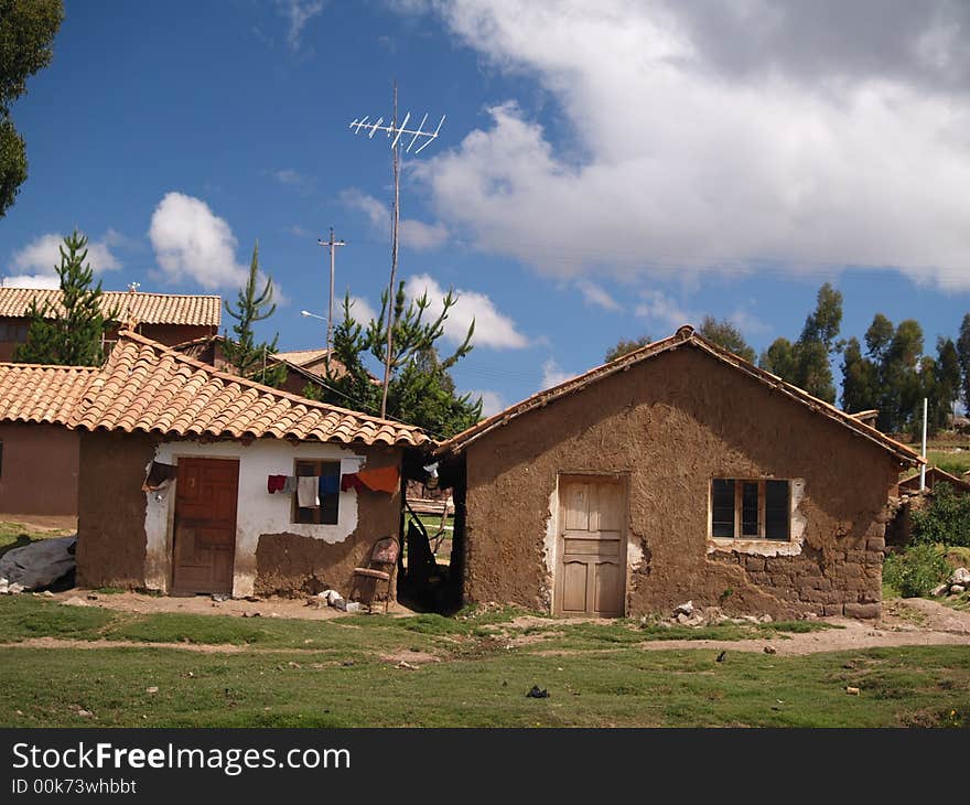 Perubian adobe house