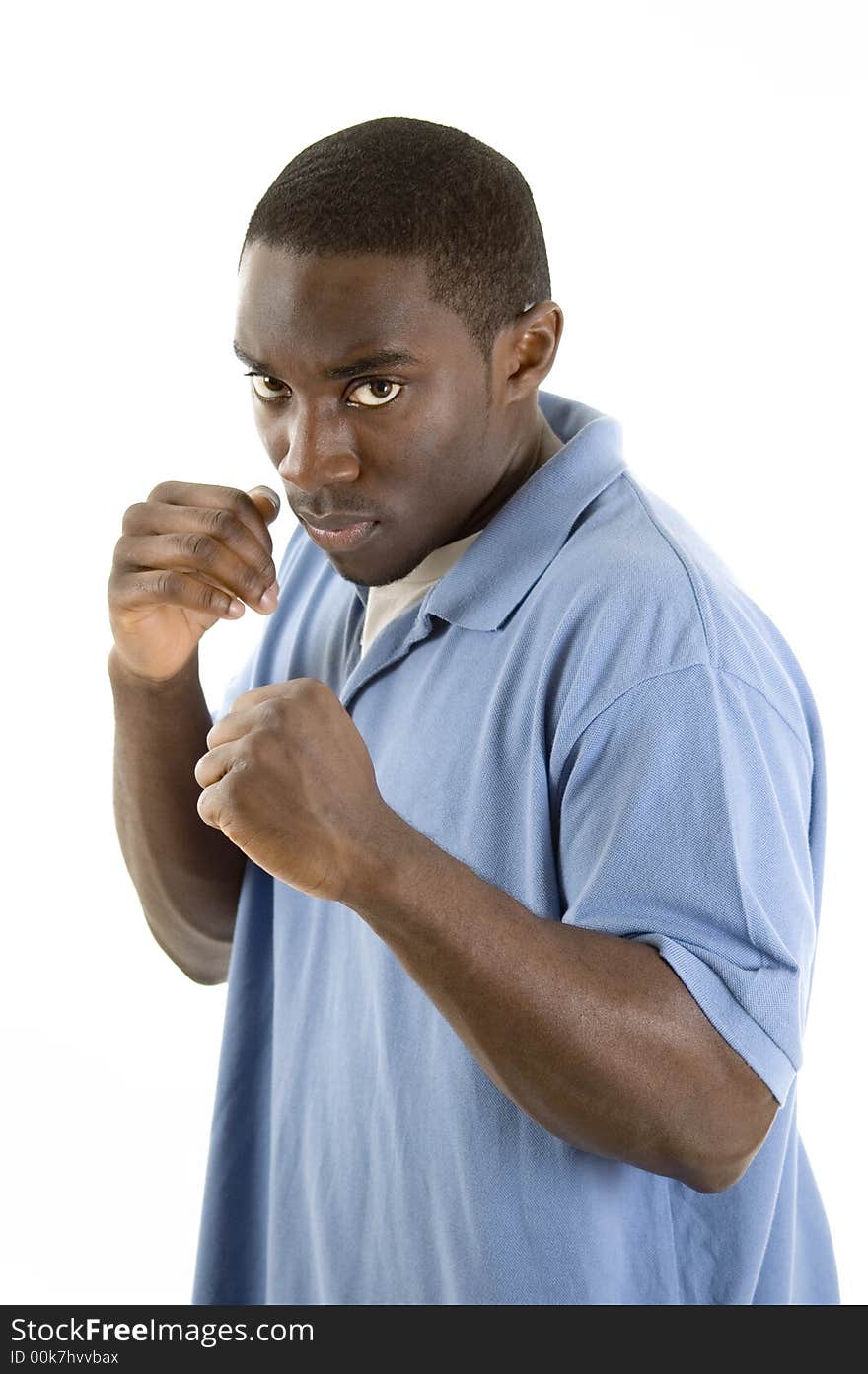 This is an image of a student in a fighter stance. This is an image of a student in a fighter stance.