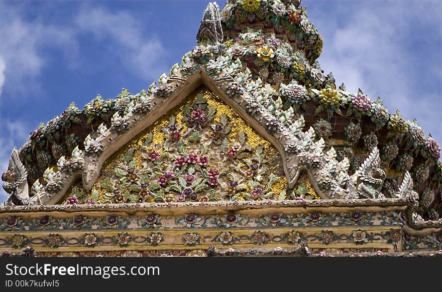 Bueatefull flowers from building in bangkok palace. Bueatefull flowers from building in bangkok palace