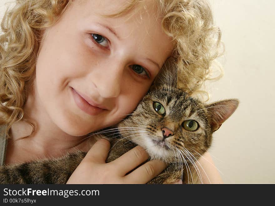 Girl. Portrait image of young girl smiling