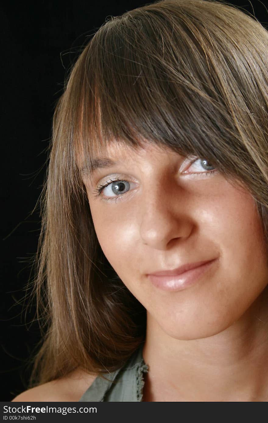 Girl. Portrait image of young girl smiling