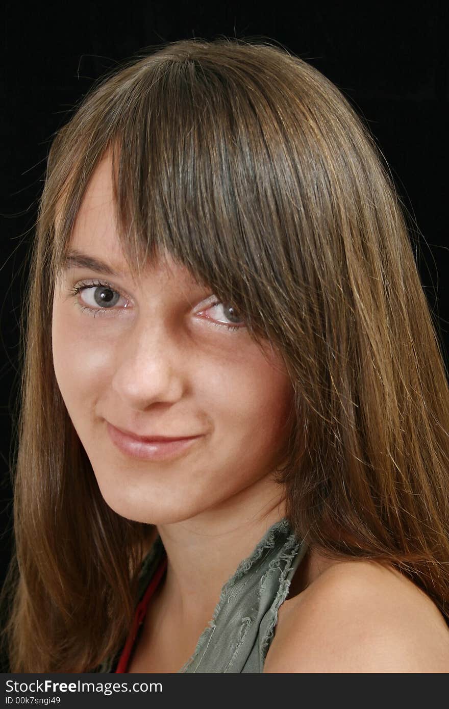 Girl. Portrait image of young girl smiling