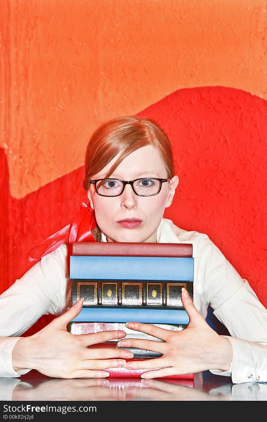 Pupil with books