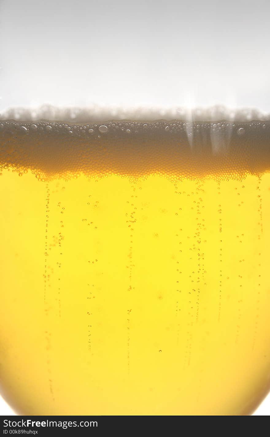 Glass of light  beer  on white background. Glass of light  beer  on white background