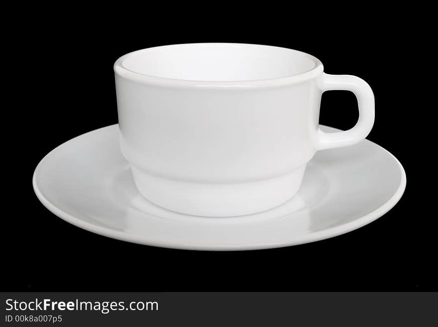 White cup and saucer