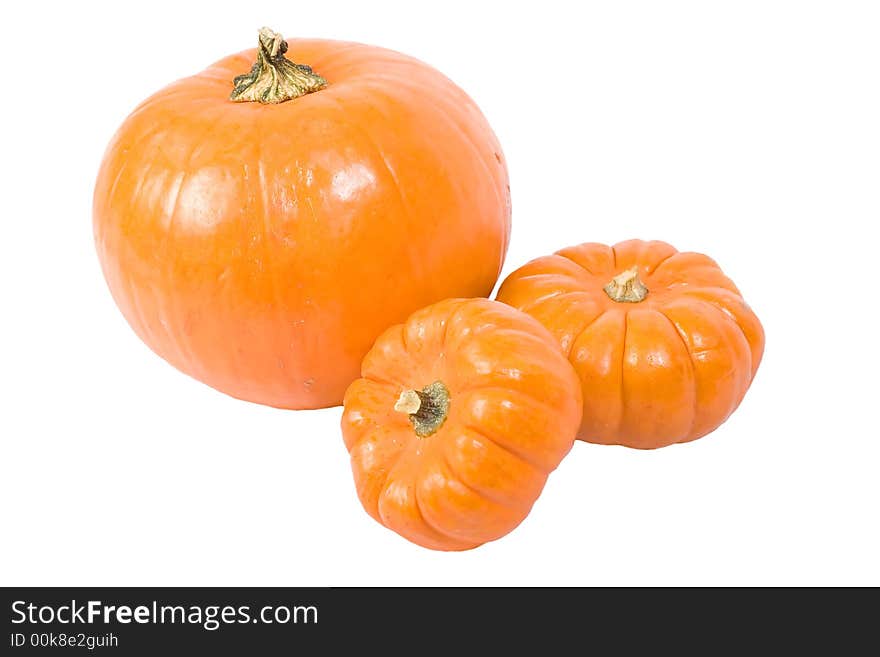 Three pumpkins