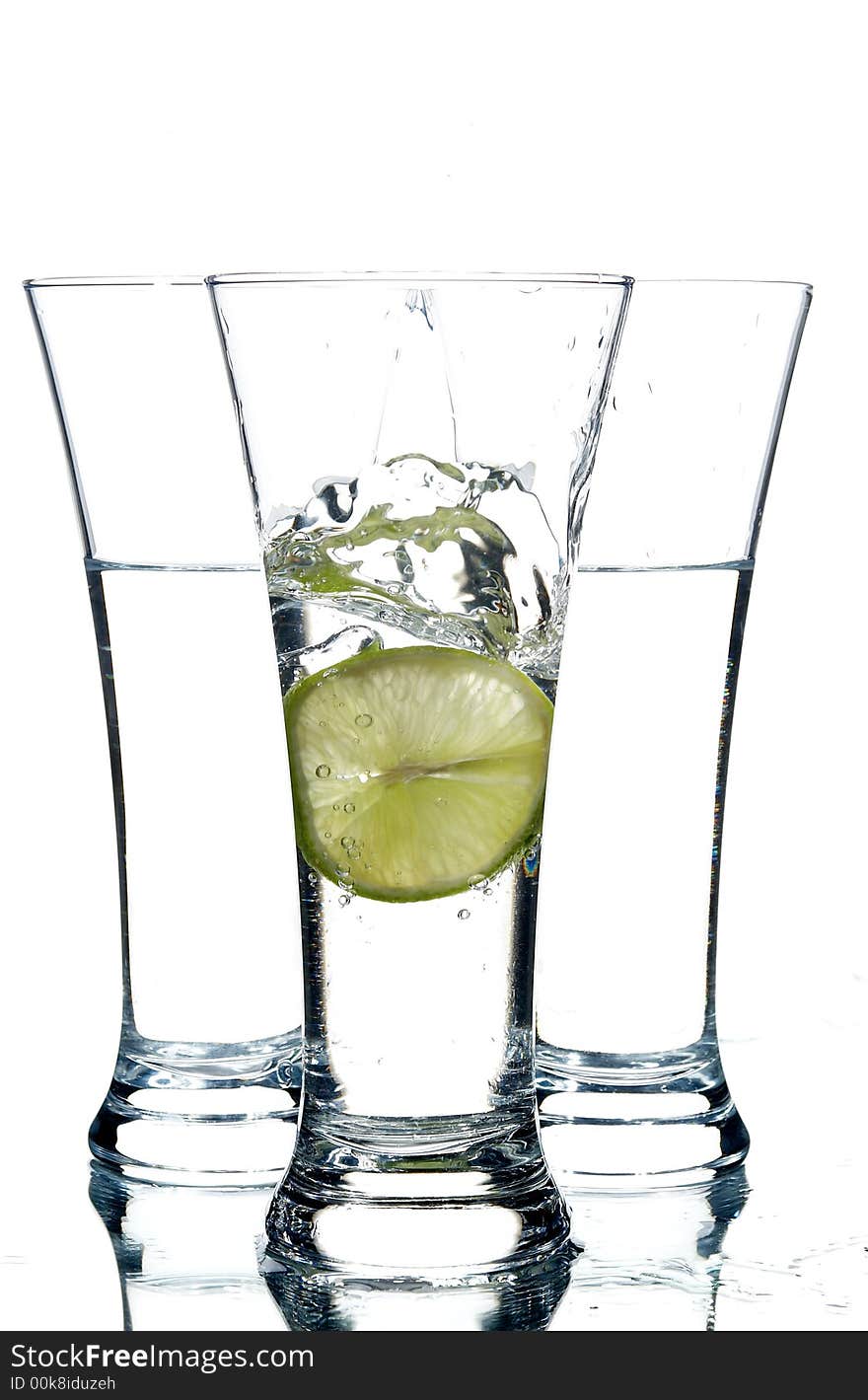 Glasses With Water And Lemon