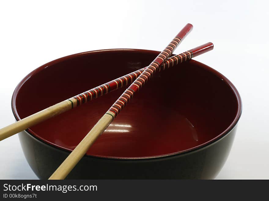 A traditional korean bowl with chopstick
