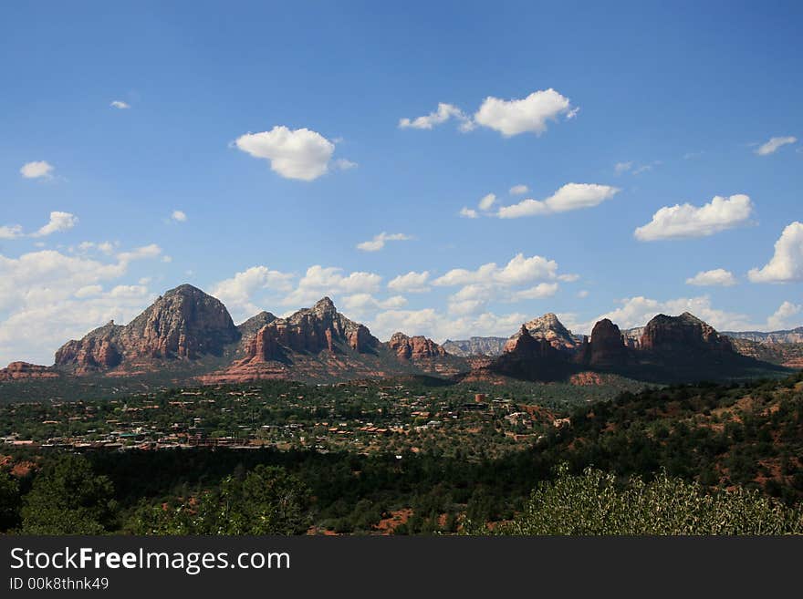 Red Rocks Under Shadow