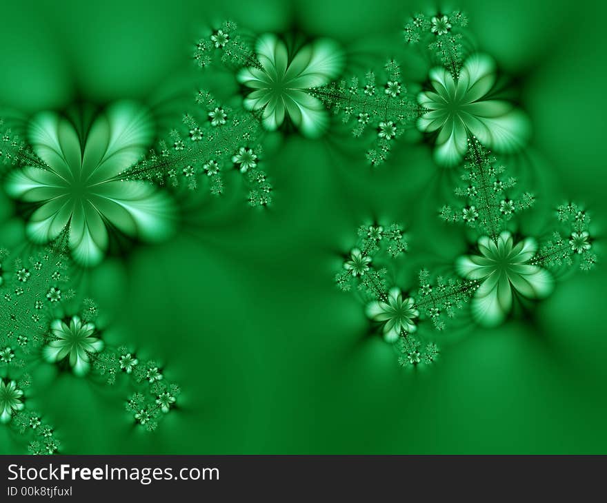 Beautiful green flowers on a green background. Beautiful green flowers on a green background