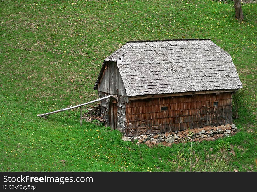 An old old house at the mountains