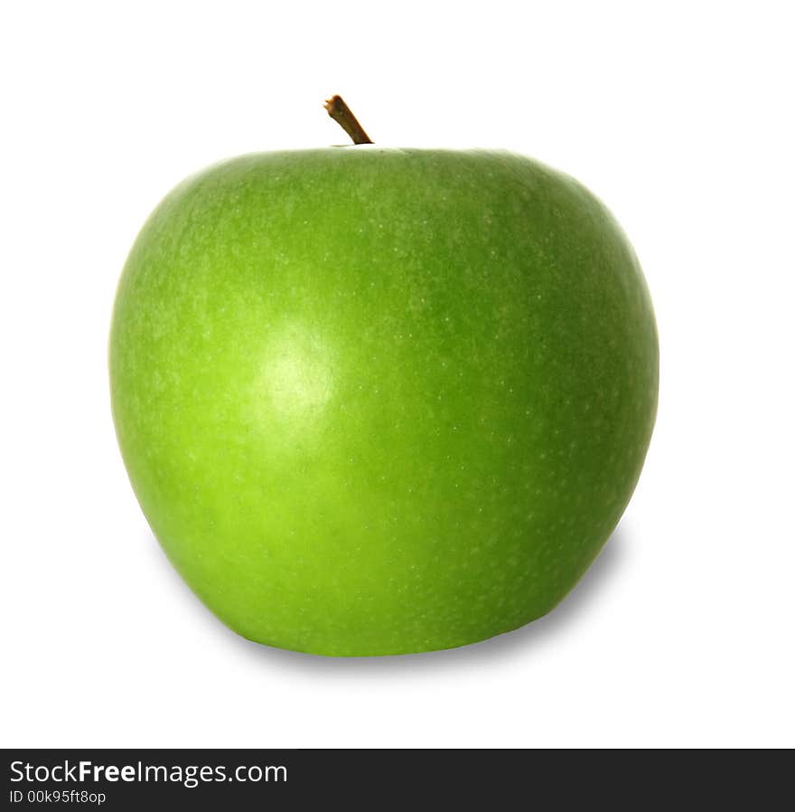 Green apple isolated on white background