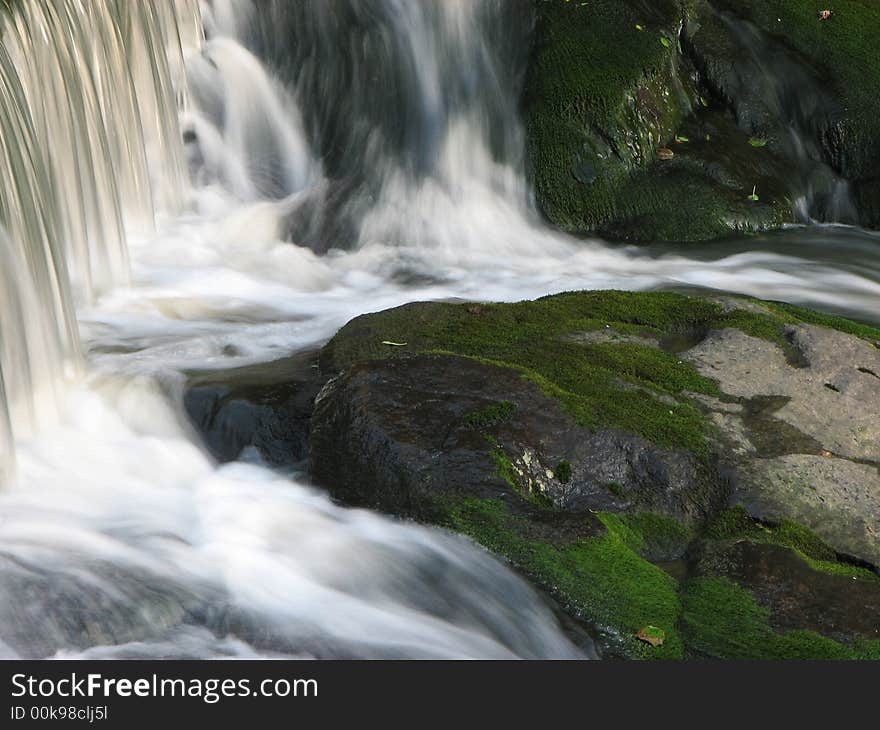 Waterfall with water from several directions, gets a nice effect.