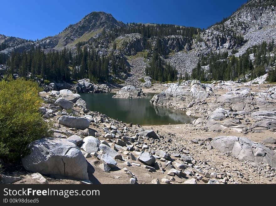 Hidden Lake in the Wasatch Mountains, Utah. Hidden Lake in the Wasatch Mountains, Utah