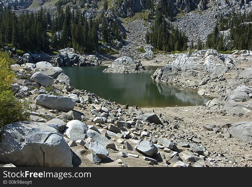 Hidden Lake in the Wasatch Mountains, Utah. Hidden Lake in the Wasatch Mountains, Utah