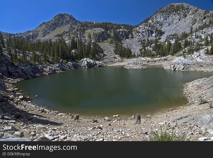 Hidden Lake in the Wasatch Mountains, Utah. Hidden Lake in the Wasatch Mountains, Utah