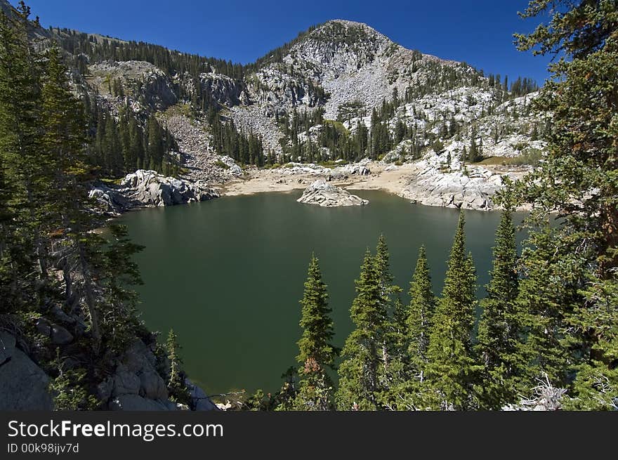 Hidden Lake in the Wasatch Mountains, Utah. Hidden Lake in the Wasatch Mountains, Utah